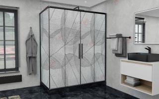 Душевой уголок AvaCan FB2 170-190 + SB80 MT чёрный